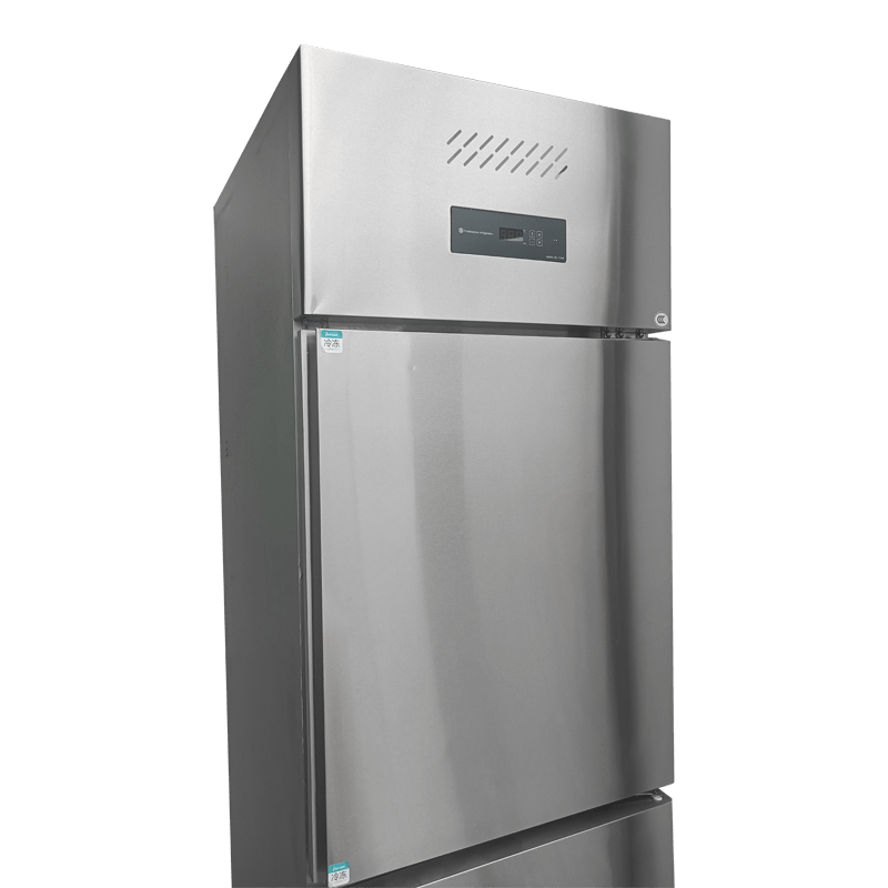 To-dørs kjøkkenkjøleskap i rustfritt stål To-dørs kjøkkenkjøleskap i rustfritt stål