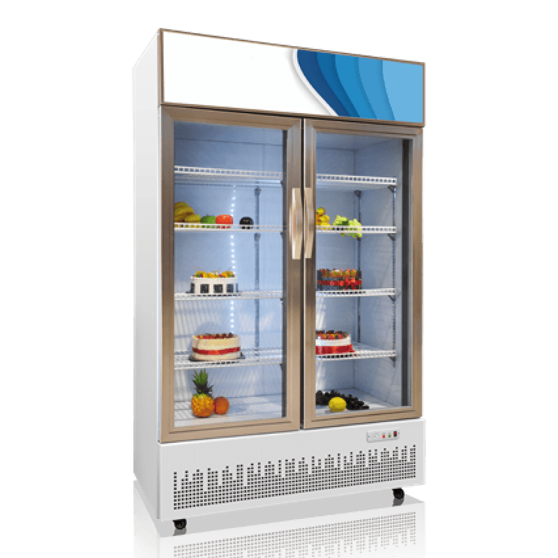 Støysvak skyvedør Display Fryser